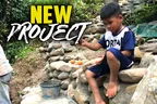 🪨 Our Latest Construction Project 🪜 River Rock Staircase From Cliff To Water's Edge 🏞️ thumbnail